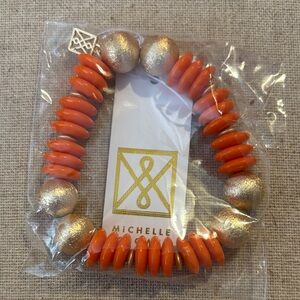 Michelle Gold and Orange Bracelet